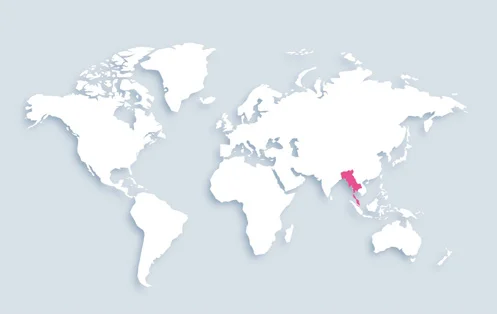 World map showing distribution