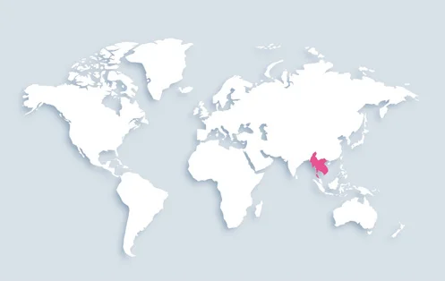 World map showing distribution