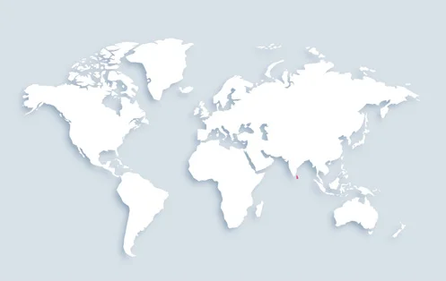 World map showing distribution