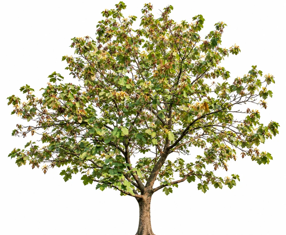 Maple-leaved bayur tree